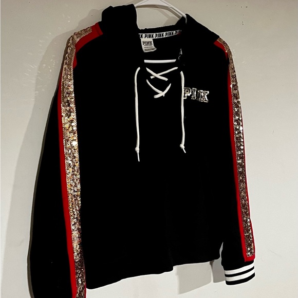 Pink VS limited edition rose bling sweatshirt with glittery sequins - Picture 10 of 16